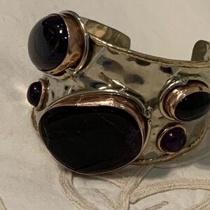 Amethyst New Tara Mesa Cuff Amethyst 62.40CTW (AS IS -Last 2 pics Large Stone)